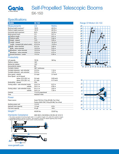 SX150 Genie Telescopic Boom PDF