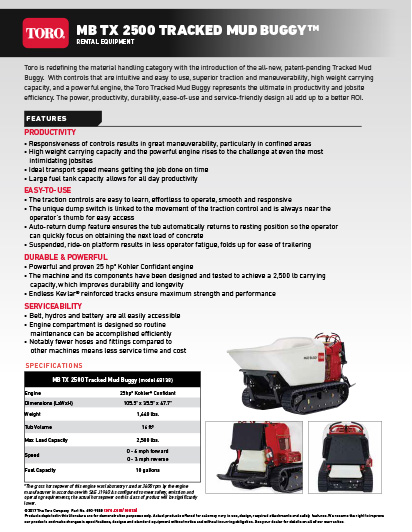 Toro mud buggy sales cost